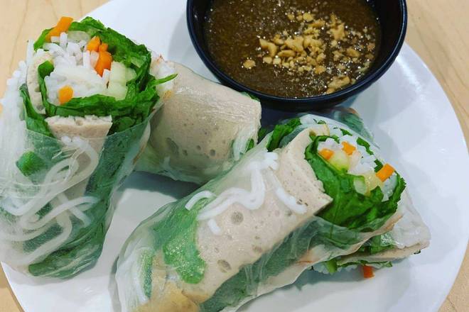 A18.Shrimp & Pork Ham Salad Rolls- 春卷配蝦同卷- Gỏi cuốn tôm chả